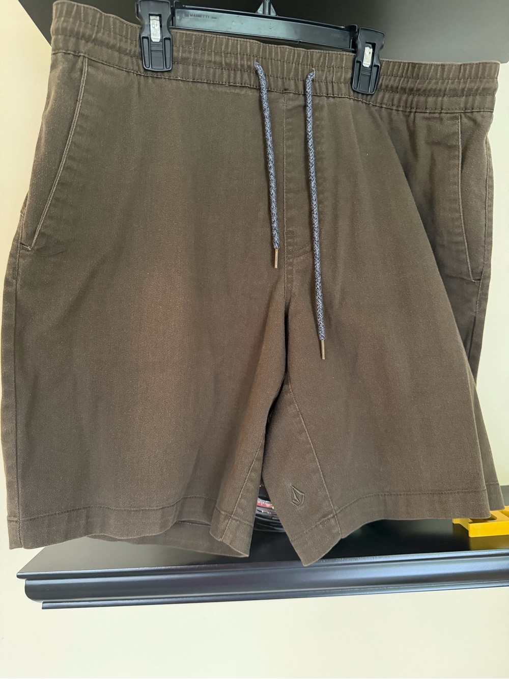 Volcom Men's Brown Elastic Waist Hybrid Shorts